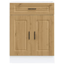 vidaXL Porto kézműves tölgy színű szerelt fa konyhai alapszekrény