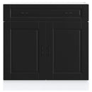 vidaXL Porto fekete szerelt fa konyhai alapszekrény