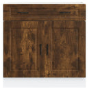 vidaXL Porto füstös tölgy színű szerelt fa konyhai alapszekrény