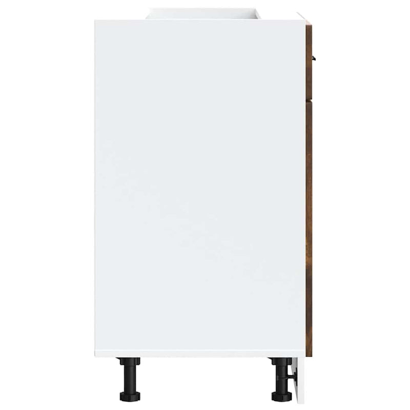 vidaXL Porto füstös tölgy színű szerelt fa konyhai alapszekrény