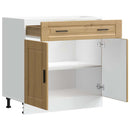 vidaXL Porto kézműves tölgy színű szerelt fa konyhai alapszekrény