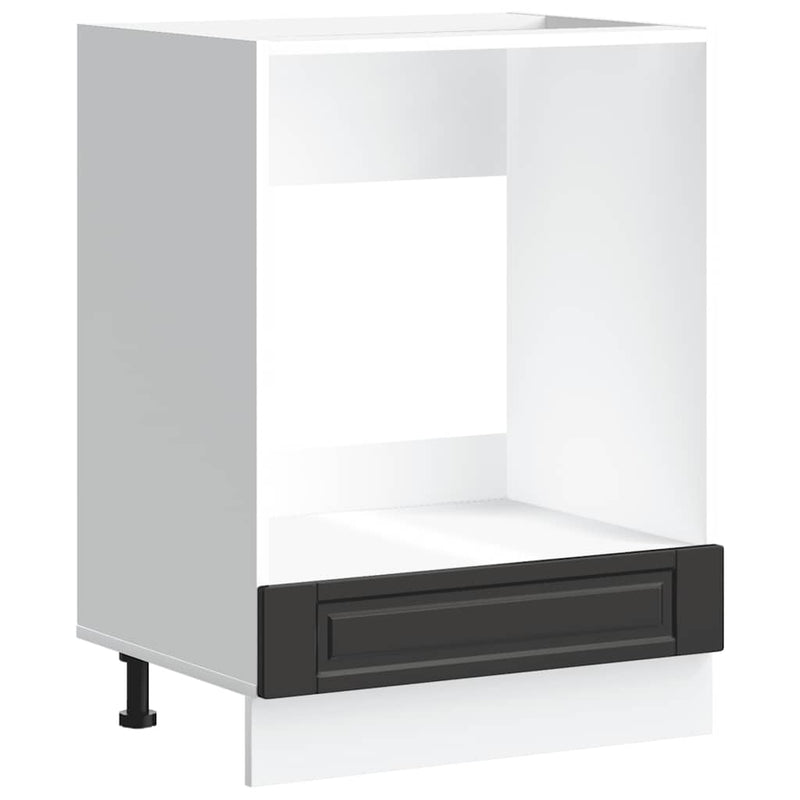 vidaXL Porto fekete szerelt fa sütőszekrény