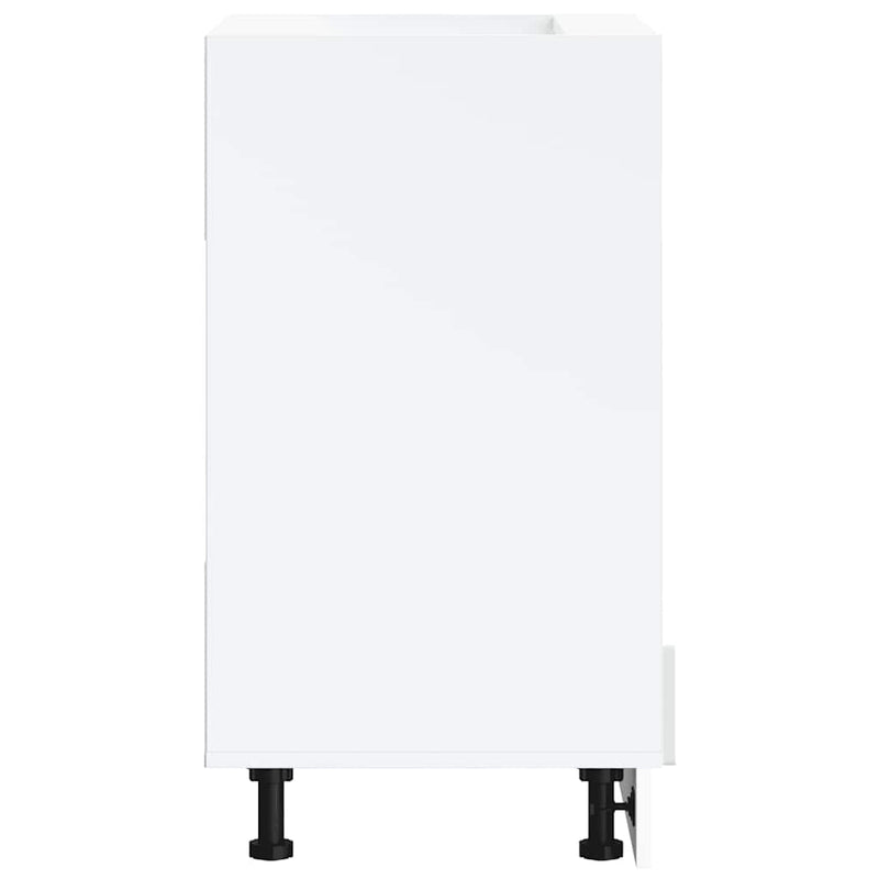 vidaXL Porto magasfényű fehér szerelt fa sütőszekrény