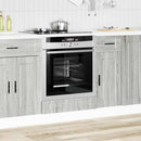 vidaXL Porto szürke sonoma színű szerelt fa sütőszekrény