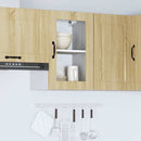 vidaXL konyhai fali szekrény üvegajtóval "Porto" Sonoma Oak