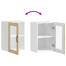 vidaXL konyhai fali szekrény üvegajtóval "Porto" Sonoma Oak