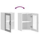 vidaXL konyhai fali szekrény üvegajtóval Porto Betonszürke betonszürke