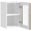 vidaXL Konyhai fali szekrény üvegajtóval "Porto" Füstölt tölgyfa