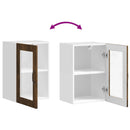 vidaXL Konyhai fali szekrény üvegajtóval "Porto" Füstölt tölgyfa