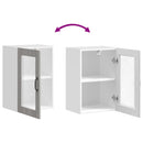 vidaXL Konyhai fali szekrény üvegajtóval "Porto" Szürke Sonoma