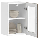 vidaXL Konyhai fali szekrény üvegajtóval "Porto" Barna tölgyfa