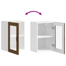 vidaXL Konyhai fali szekrény üvegajtóval "Porto" Barna tölgyfa