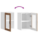 vidaXL Konyhai fali szekrény üvegajtóval "Porto" Régi fa