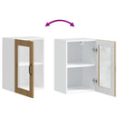 vidaXL konyhai fali szekrény üvegajtóval "Porto" Artisan Oak