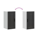 vidaXL konyhai fali szekrény "Porto" Fekete színű fűrészáru