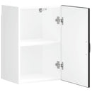 vidaXL konyhai fali szekrény "Porto" Fekete színű fűrészáru