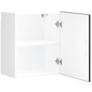 vidaXL konyhai fali szekrény "Porto" Fekete színű fűrészáru