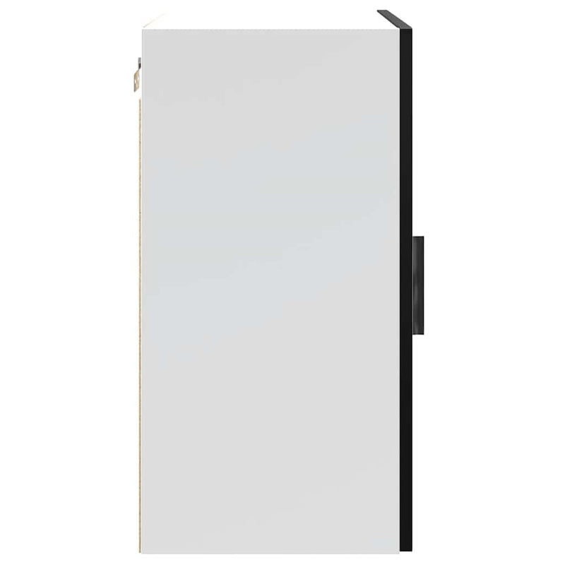 vidaXL konyhai fali szekrény "Porto" Fekete színű fűrészáru