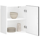 vidaXL konyhai fali szekrény "Porto" Fekete színű fűrészáru