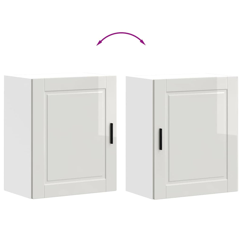 vidaXL Konyhai fali szekrény Porto magasfényű fehér műfa