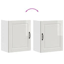 vidaXL konyhai fali szekrények 2db "Porto" magasfényű fehér szerelt fa