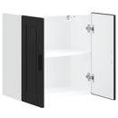 vidaXL konyhai fali szekrény Porto fekete színű fűrészáru