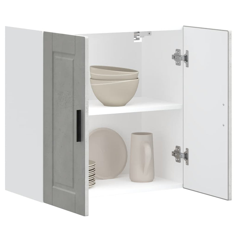 vidaXL konyhai fali szekrény Porto beton szürke műfából készült beton