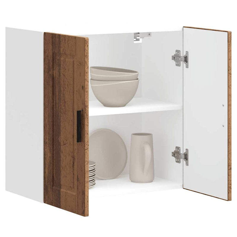 vidaXL konyhai fali szekrény Porto régi fából készült fűrészáru