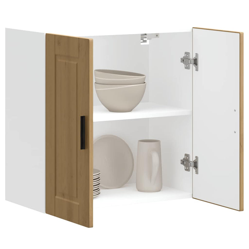 vidaXL konyhai fali szekrény Porto kézműves tölgy műszaki fa