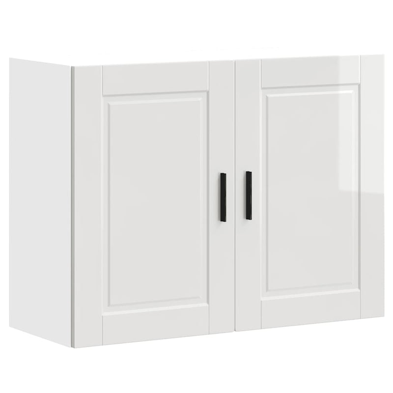 vidaXL Konyhai fali szekrény Porto magasfényű fehér műfa