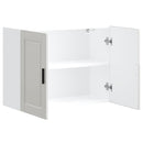 vidaXL Konyhai fali szekrény Porto magasfényű fehér műfa