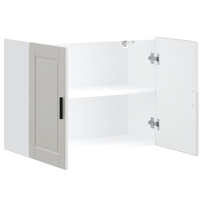 vidaXL Konyhai fali szekrény Porto magasfényű fehér műfa