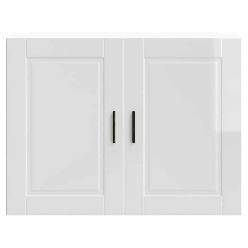 vidaXL Konyhai fali szekrény Porto magasfényű fehér műfa