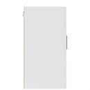 vidaXL Konyhai fali szekrény üvegajtóval "Porto" Magas fényű fehér