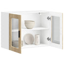 vidaXL konyhai fali szekrény üvegajtóval "Porto" Sonoma Oak