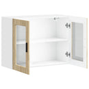 vidaXL konyhai fali szekrény üvegajtóval "Porto" Sonoma Oak