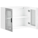 vidaXL konyhai fali szekrény üvegajtóval Porto Betonszürke betonszürke