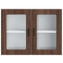 vidaXL Konyhai fali szekrény üvegajtóval "Porto" Barna tölgyfa