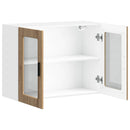 vidaXL konyhai fali szekrény üvegajtóval "Porto" Artisan Oak
