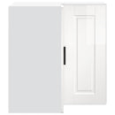 vidaXL Konyhai fali sarokszekrény Porto magasfényű fehér színű műfa