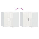 vidaXL Konyhai fali sarokszekrény Porto magasfényű fehér színű műfa