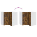 vidaXL Porto füstös tölgy színű szerelt fa konyhai fali sarokszekrény