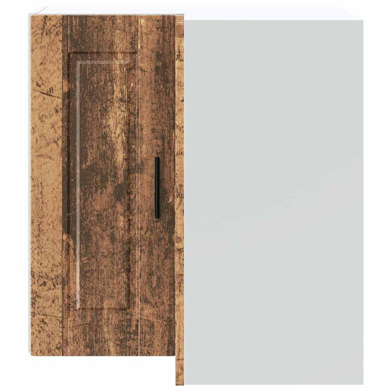 vidaXL Porto antik fa színű szerelt fa konyhai fali sarokszekrény