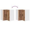 vidaXL Porto antik fa színű szerelt fa konyhai fali sarokszekrény