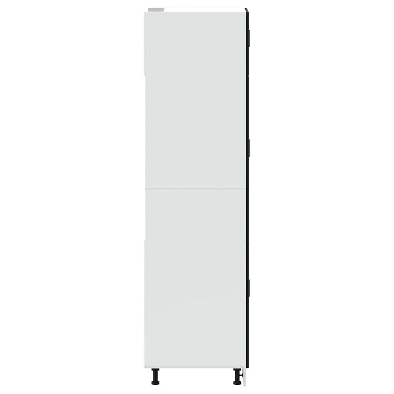 vidaXL Porto fekete szerelt fa konyhaszekrény