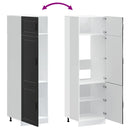 vidaXL Porto fekete szerelt fa konyhaszekrény