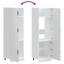 vidaXL Porto magasfényű fehér szerelt fa konyhaszekrény