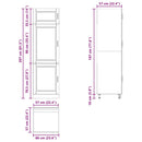 vidaXL Porto magasfényű fehér szerelt fa konyhaszekrény