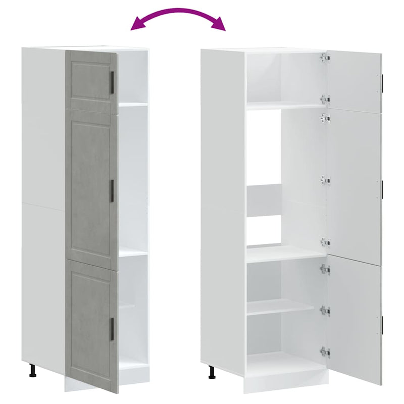 vidaXL Porto betonszürke szerelt fa konyhaszekrény