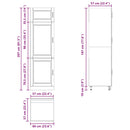 vidaXL Porto füstös tölgy színű szerelt fa konyhaszekrény